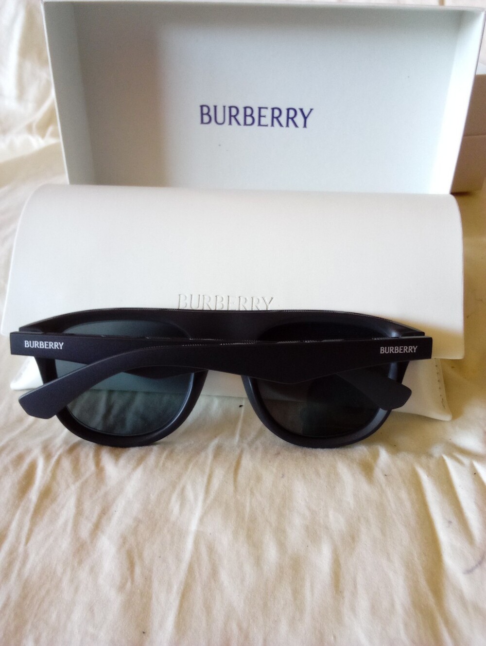 NEW BURBERRY BE4459U 300187 Black Grey Square Sunglasses 55mm - Picture 3 of 3